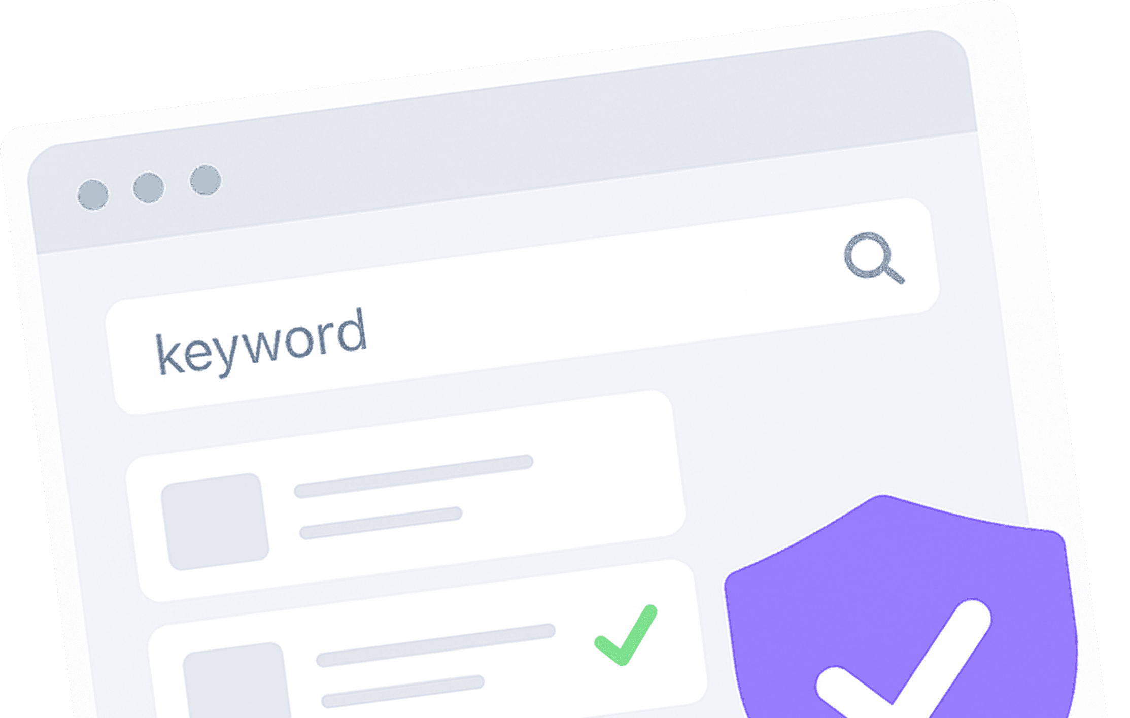 Application interface mockup showing trademark scanning